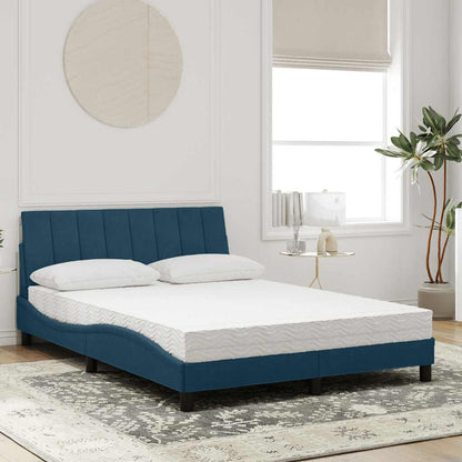 Letto con Materasso Hanko Blu 140x200 cm in Velluto | homemem39