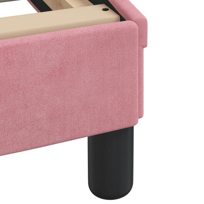 Letto con Materasso Hanko Rosa 140x200 cm in Velluto | homemem39