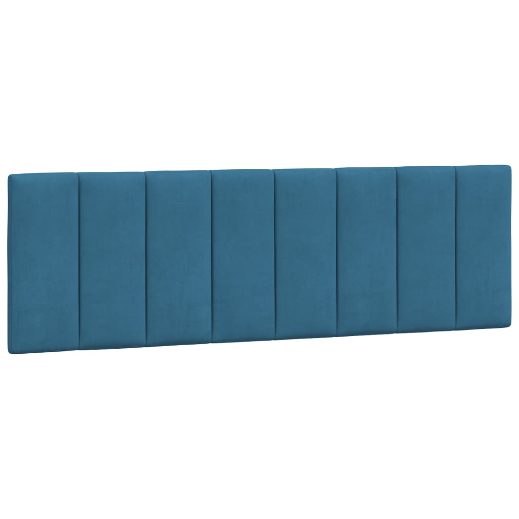 Letto con Materasso Hanko Blu 160x200 cm in Velluto - homemem39