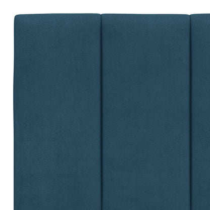 Letto con Materasso Hanko Blu 160x200 cm in Velluto