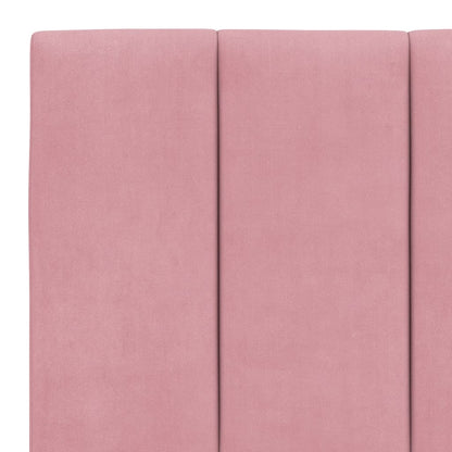 Letto con Materasso Hanko Rosa 160x200 cm in Velluto - homemem39