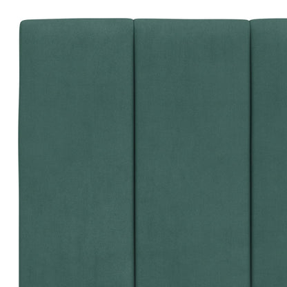 Letto con Materasso Hanko Verde Scuro 180x200 cm in Velluto