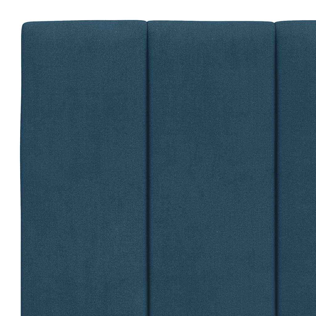 Letto con Materasso Hanko Blu 180x200 cm in Velluto