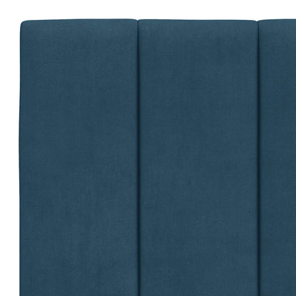 Letto con Materasso Hanko Blu 180x200 cm in Velluto