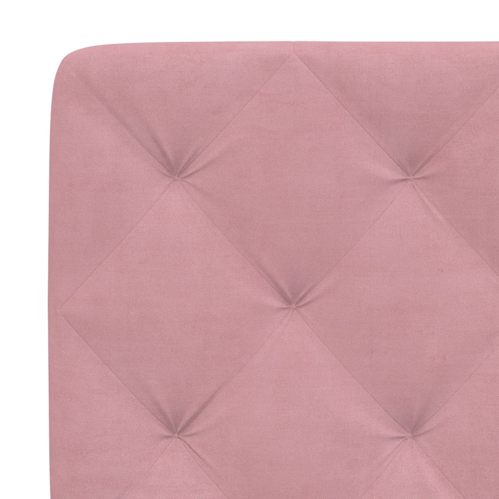Letto con Materasso Rosa 90x190 cm in Velluto - homemem39
