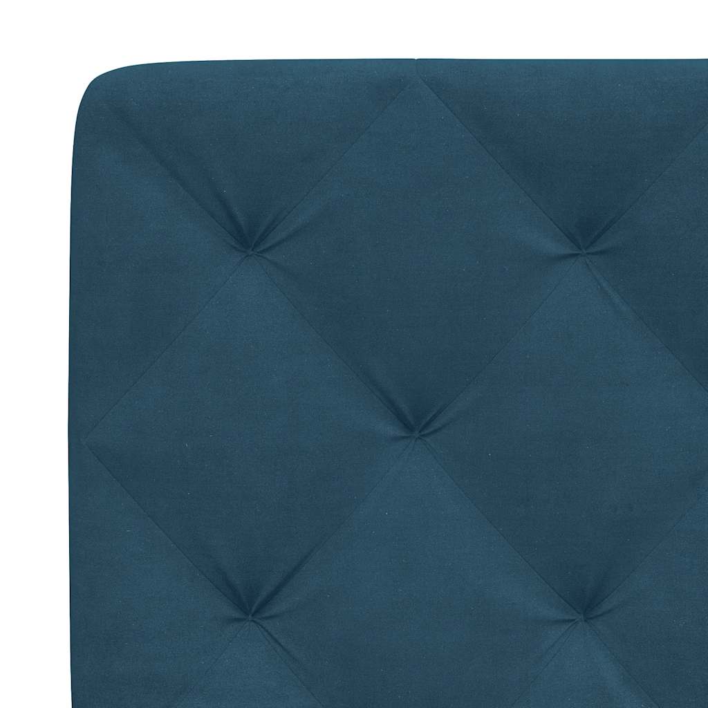 Letto con Materasso Blu 90x200 cm in Velluto