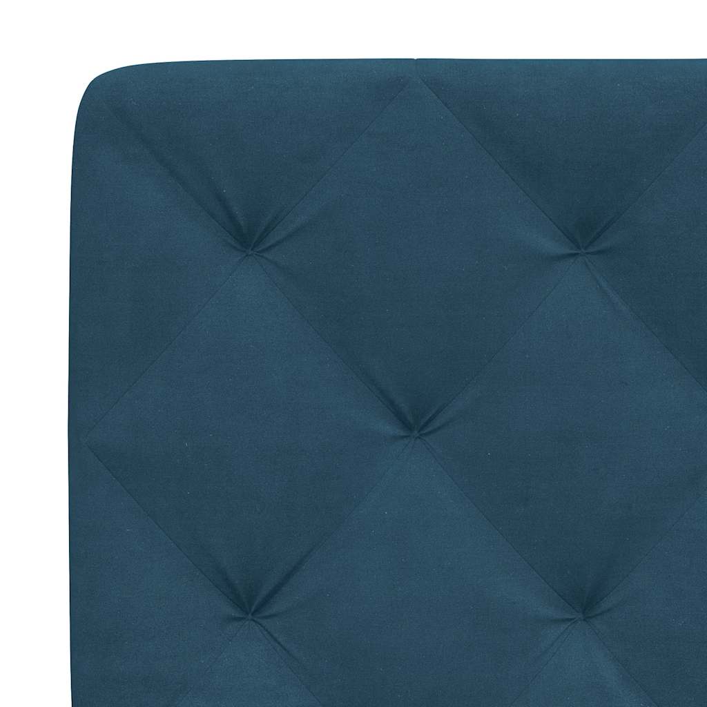 Letto con Materasso Blu 120x200 cm in Velluto