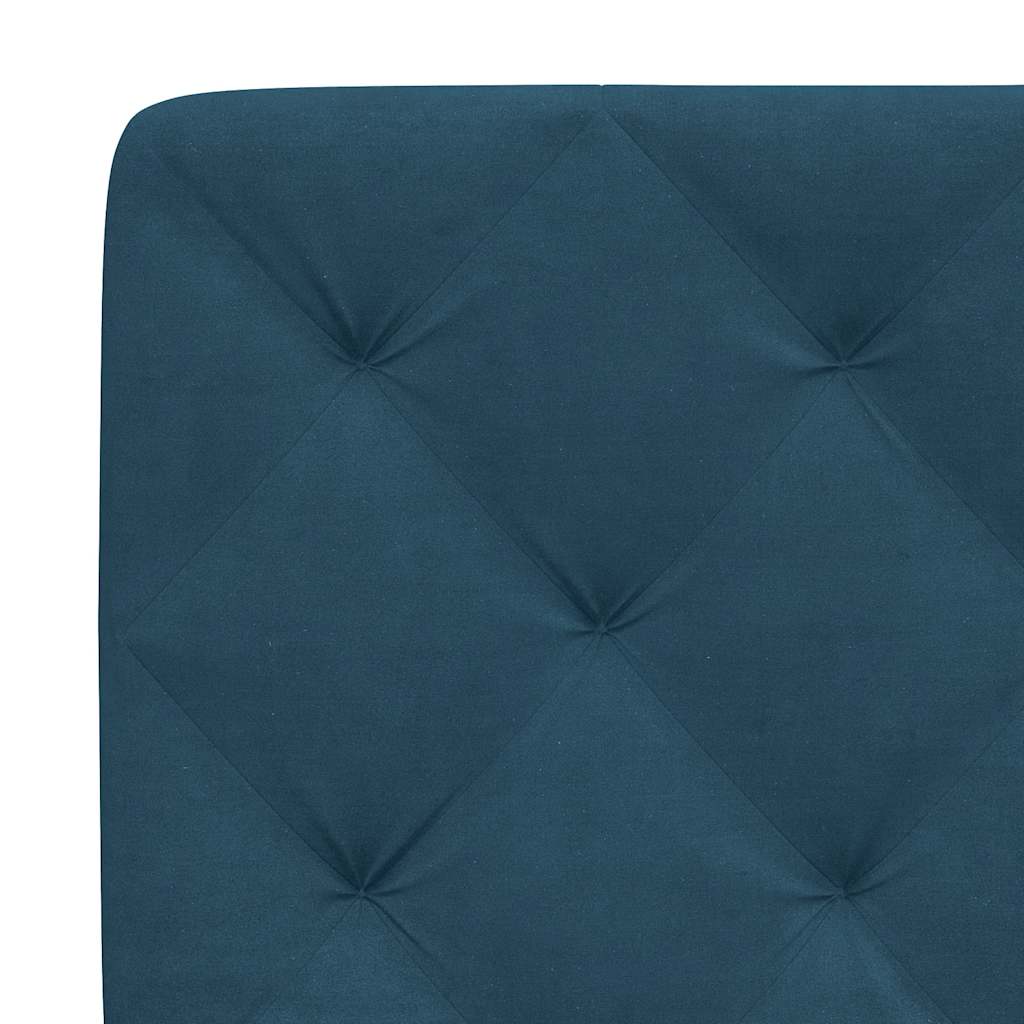 Letto con Materasso Blu 140x200 cm in Velluto