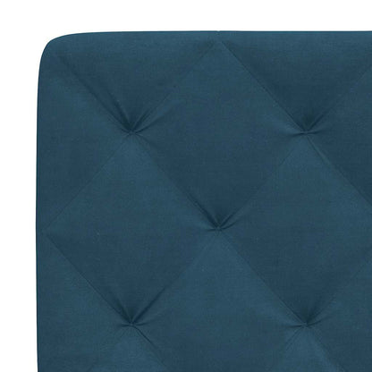 Letto con Materasso Blu 140x200 cm in Velluto
