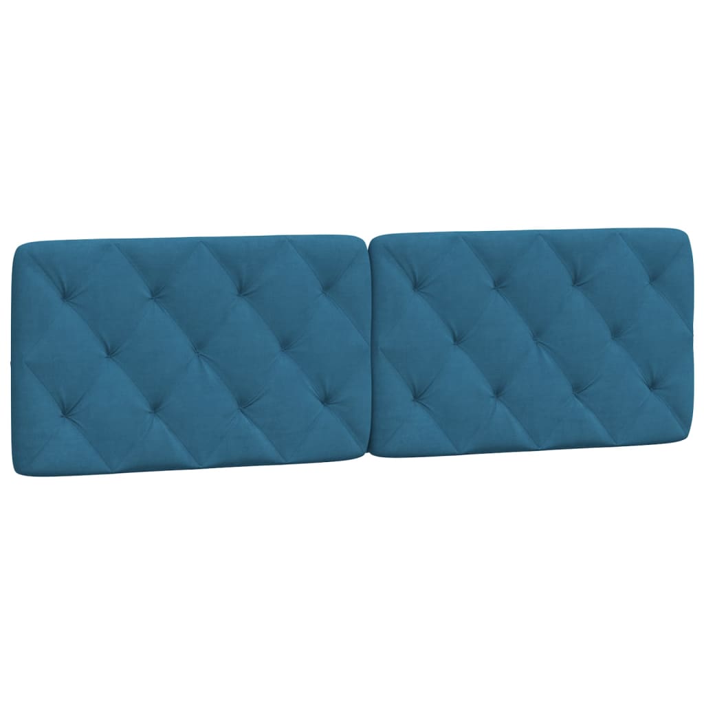 Letto con Materasso Blu 160x200 cm in Velluto - homemem39