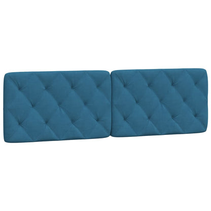 Letto con Materasso Blu 160x200 cm in Velluto - homemem39