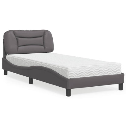 Letto con Materasso Hvar Grgio 80x200 cm in Similpelle | homemem39