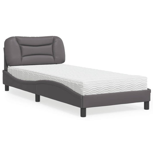 Letto con Materasso Hvar Grgio 80x200 cm in Similpelle | homemem39