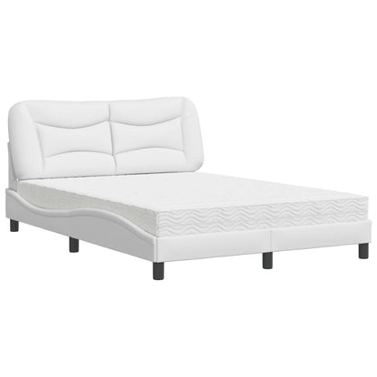 Letto con Materasso Hvar Bianco 120x200 cm in Similpelle