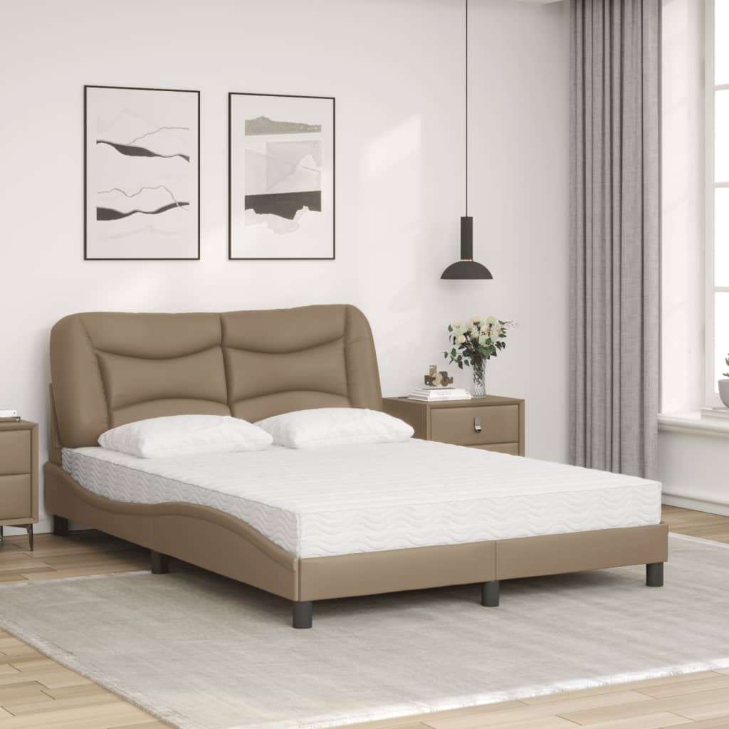 Letto con Materasso Hvar Cappuccino 120x200cm Similpelle