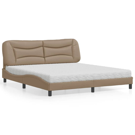 Letto con Materasso Hvar Cappuccino 180x200cm Similpelle