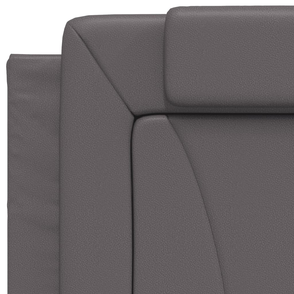 Letto Viana con Materasso Grgio 80x200 cm in Similpelle | homemem39