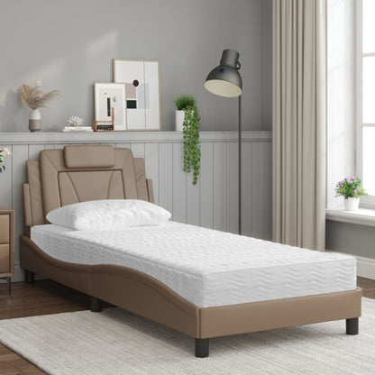 Letto Viana con Materasso Cappuccino 80x200 cm Similpelle - homemem39