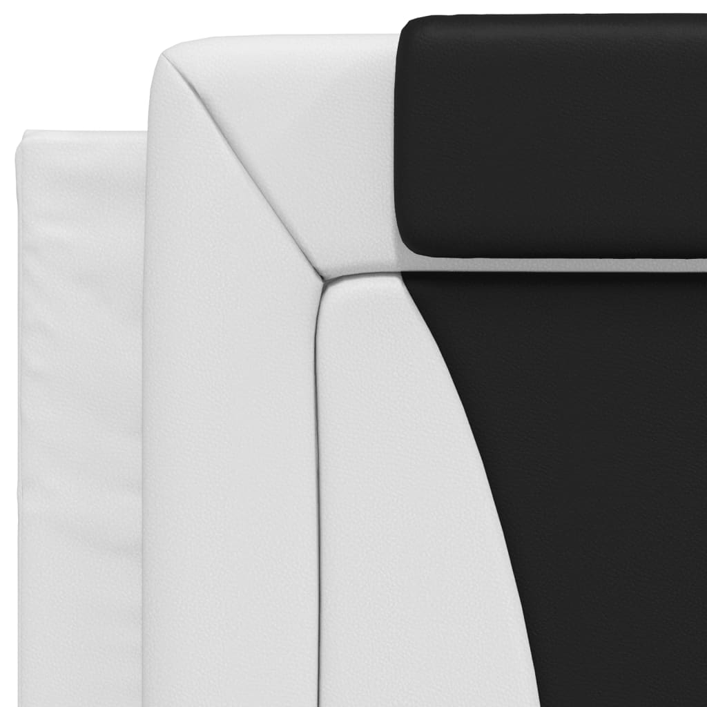Letto Viana con Materasso Bianco e Nero 90x190 cm in Similpelle | homemem39
