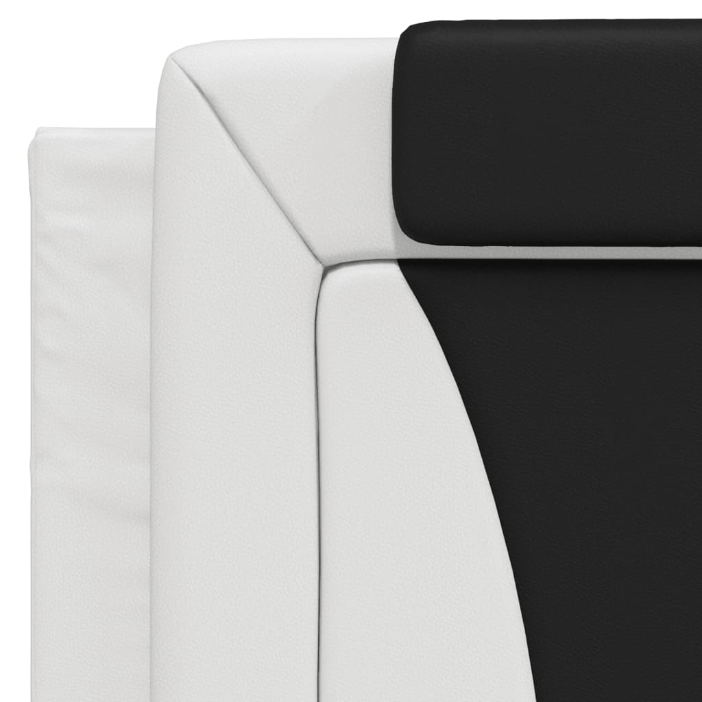 Letto Viana con Materasso Bianco e Nero 100x200 cm in Similpelle | homemem39