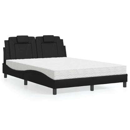 Letto Viana con Materasso Nero 120x200 cm in Similpelle