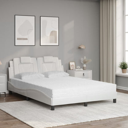 Letto Viana con Materasso Bianco 120x200 cm in Similpelle