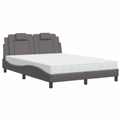 Letto Viana con Materasso Grigio 120x200 cm in Similpelle