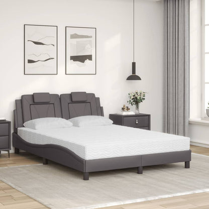 Letto Viana con Materasso Grigio 120x200 cm in Similpelle