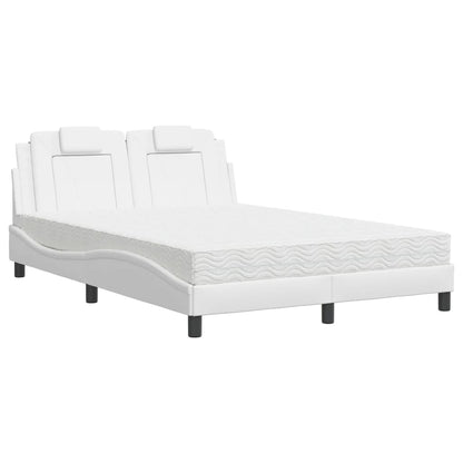 Letto Viana con Materasso Bianco 140x200 cm in Similpelle - homemem39
