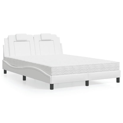 Letto Viana con Materasso Bianco 140x200 cm in Similpelle - homemem39