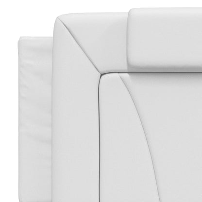 Letto Viana con Materasso Bianco 160x200 cm in Similpelle - homemem39