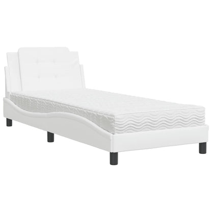 Giroletto senza Materasso Zadar Bianco 90x190 cm in Similpelle