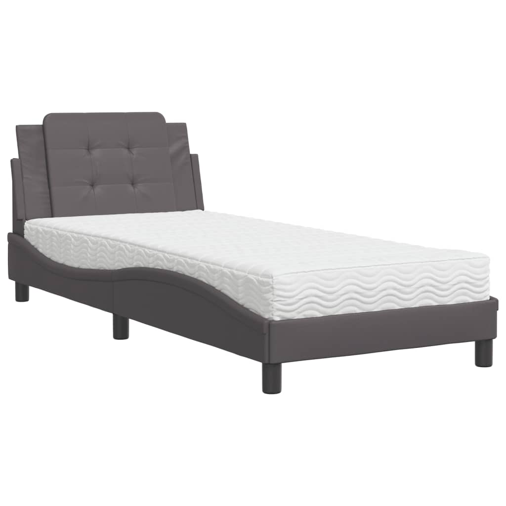 Giroletto senza Materasso Zadar Grigio 90x190 cm in Similpelle | homemem39