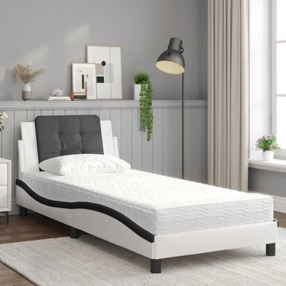 Giroletto senza Materasso Zadar Bianco e Nero 90x190 cm in Similpelle | homemem39