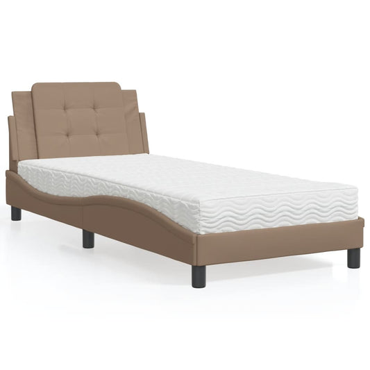 Giroletto senza Materasso Zadar Cappuccino 90x200 cm in Similpelle - homemem39