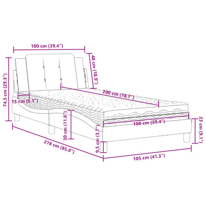 Giroletto senza Materasso Zadar Marrone 100x200cm in Similpelle - homemem39