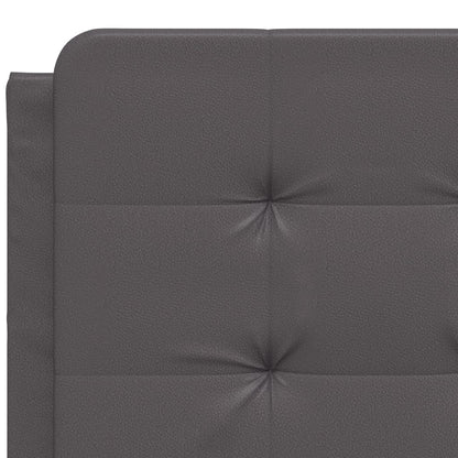 Letto con Materasso Grigio 140x200 cm in Similpelle