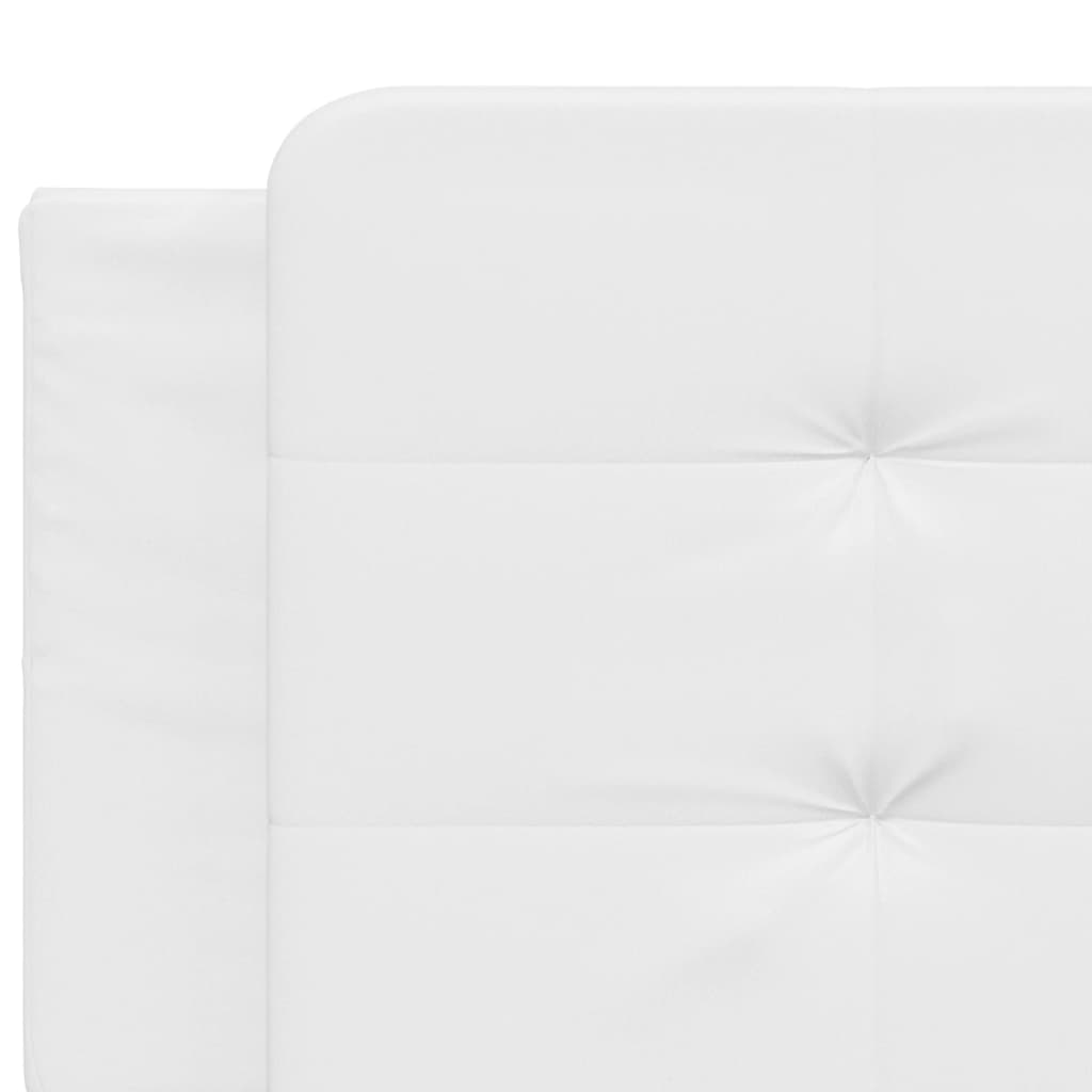 Letto con Materasso Zadar Bianco 160x200 cm in Similpelle | homemem39