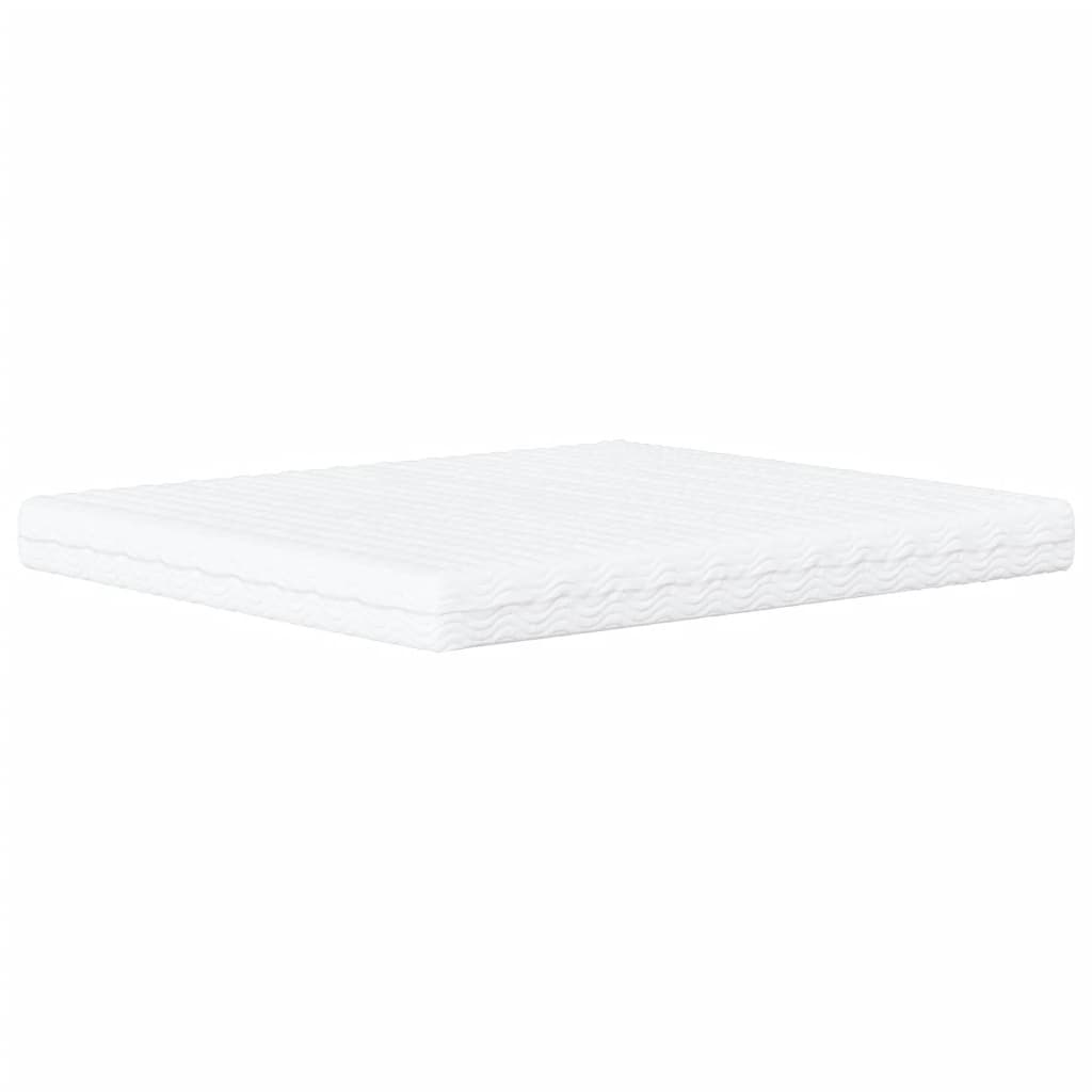 Letto con Materasso Bianco e Nero 160x200cm Similpelle