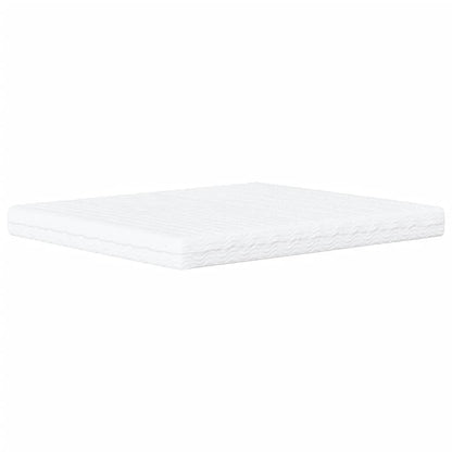 Letto con Materasso Bianco e Nero 160x200cm Similpelle