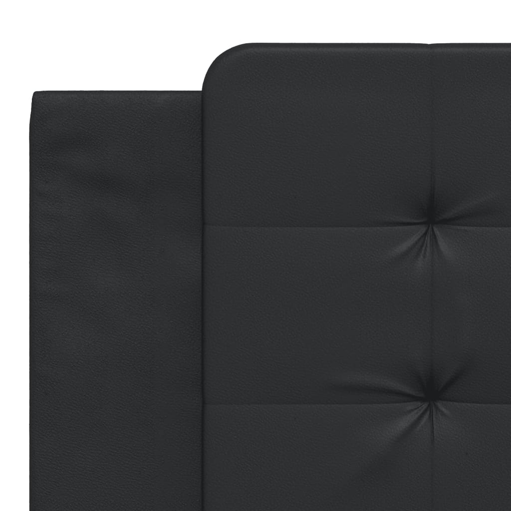 Letto con Materasso Nero 180x200 cm in Similpelle