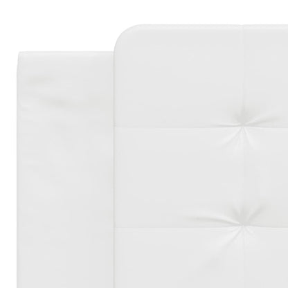 Letto con Materasso Zadar Bianco 180x200 cm in Similpelle - homemem39