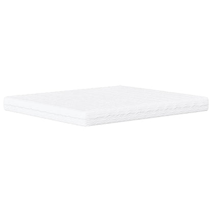 Letto con Materasso Bianco e Nero 180x200cm Similpelle