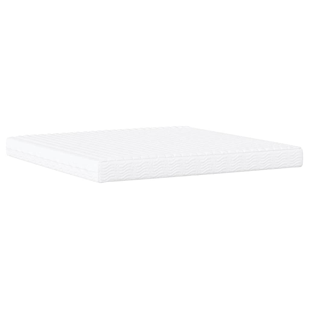 Letto con Materasso Zadar Bianco e Nero 200x200cm in Similpelle | homemem39