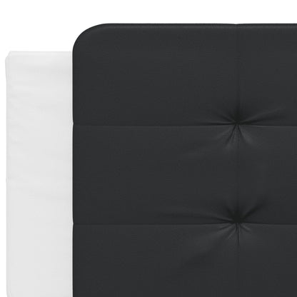 Letto con Materasso Zadar Bianco e Nero 200x200cm in Similpelle | homemem39