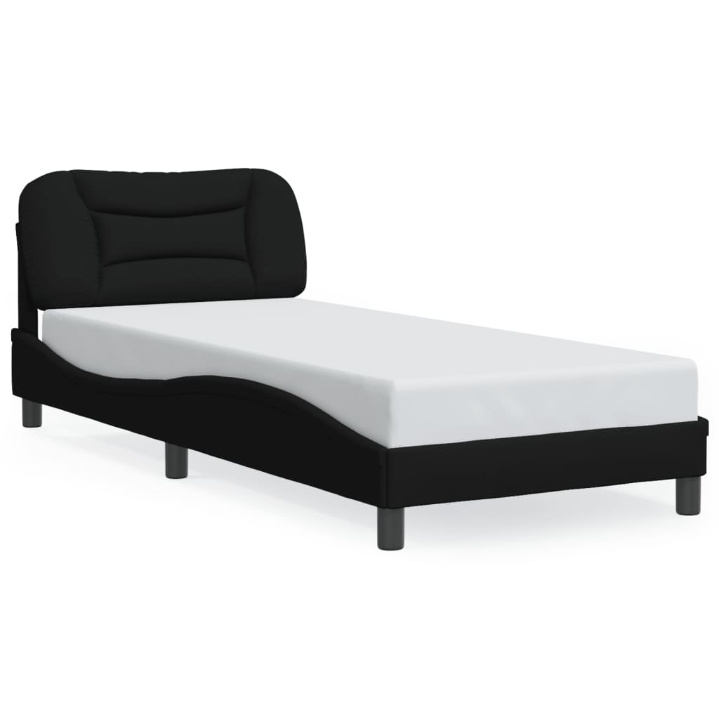 Giroletto con LED senza Materasso Nero 80x200 cm Tessuto