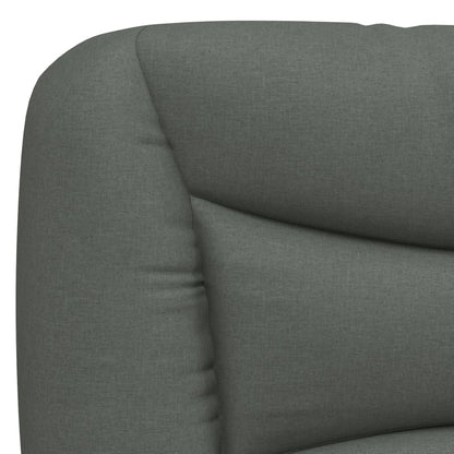 Giroletto con LED senza Materasso Grigio Scuro 90x190cm Tessuto