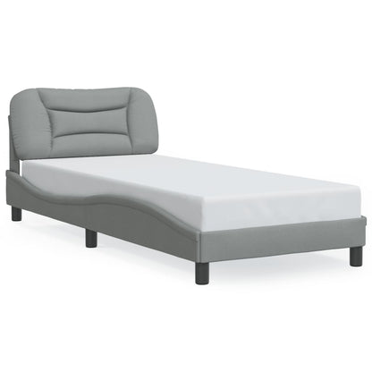 Giroletto con LED senza Materasso Grigio Chiaro 90x200 cm
