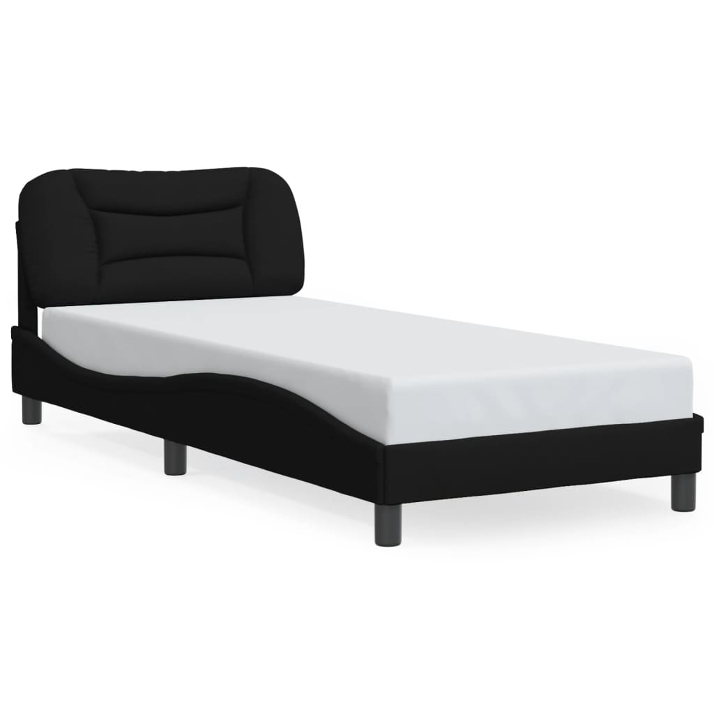 Giroletto con LED senza Materasso Hvar Nero 90x200cm in Tessuto