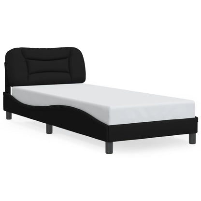 Giroletto con LED senza Materasso Hvar Nero 90x200cm in Tessuto